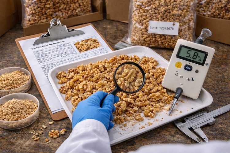 Illustrated placeholder for article titled Incoming QC for Walnut Ingredients